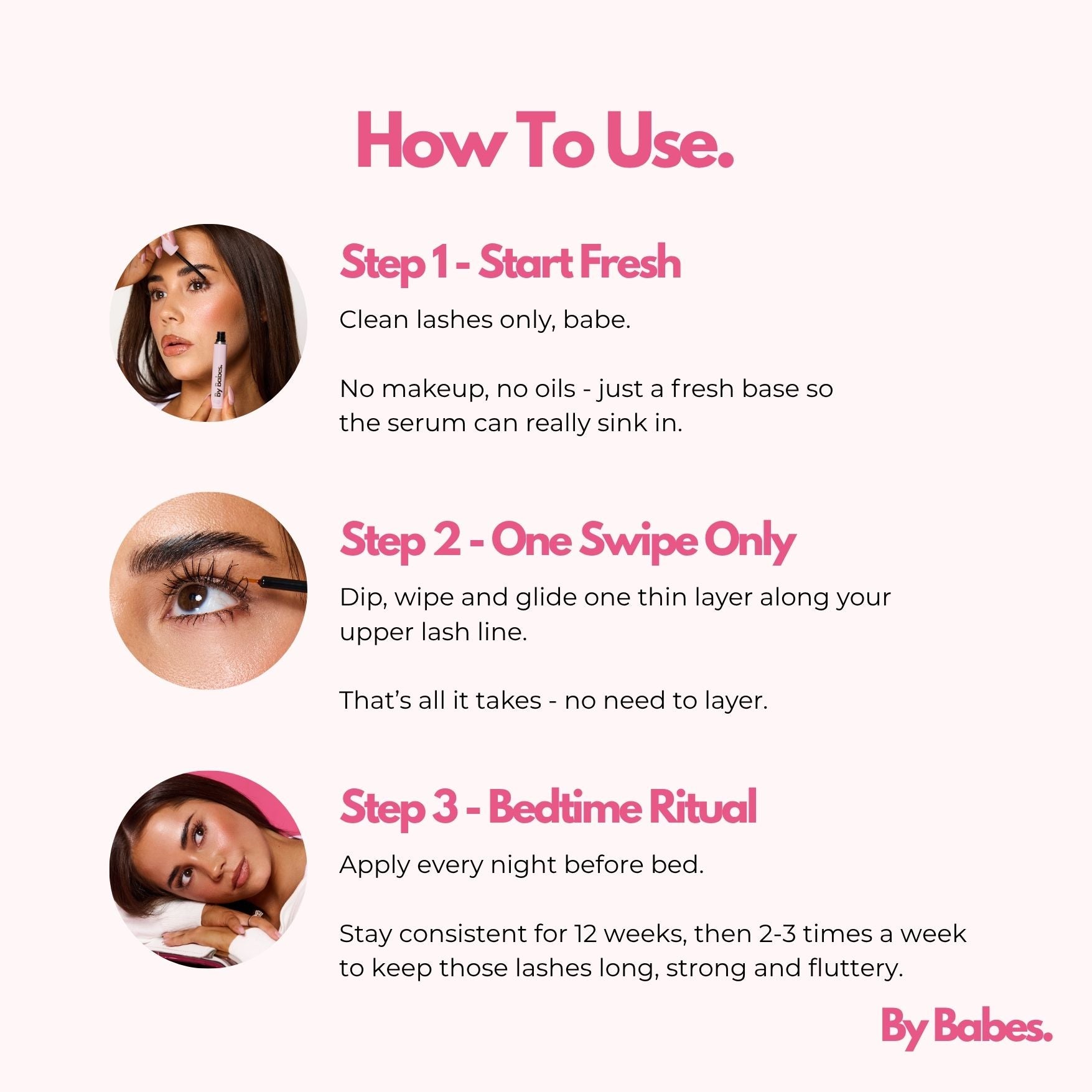 How To Use By Babes Lash Growth Serum