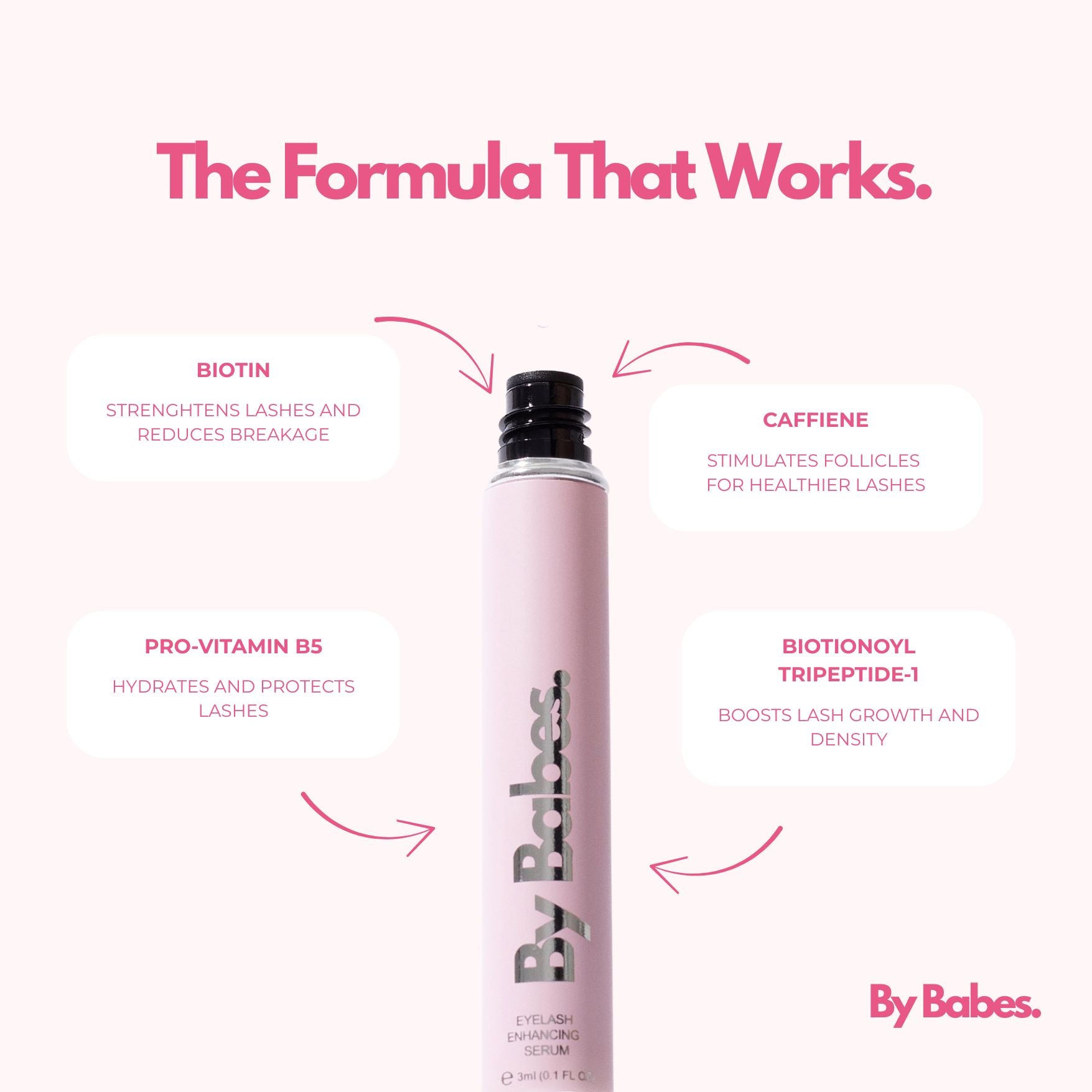 By Babes Lash Growth Serum Formula Works