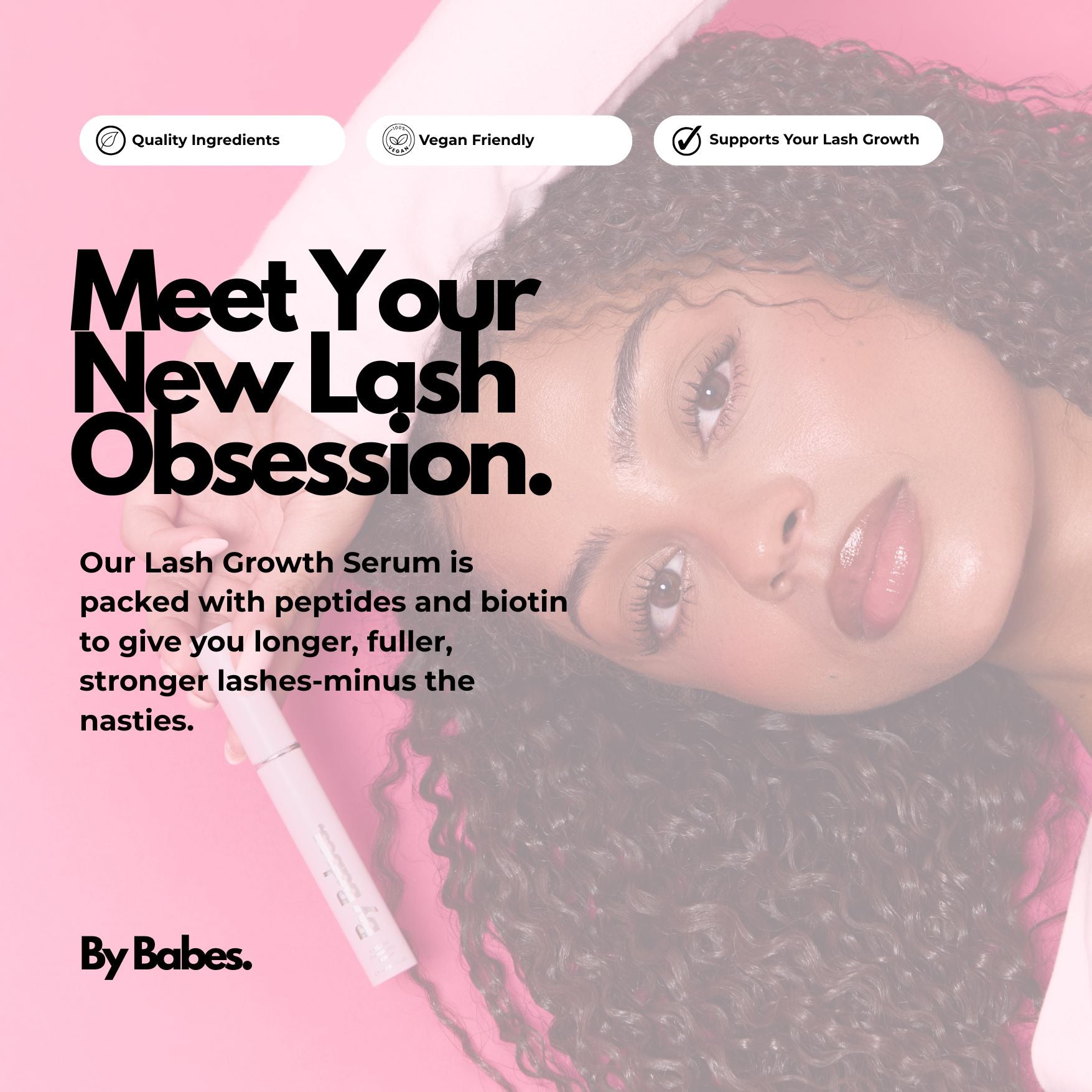 By Babes Lash Growth Serum Peptide Powered Formula