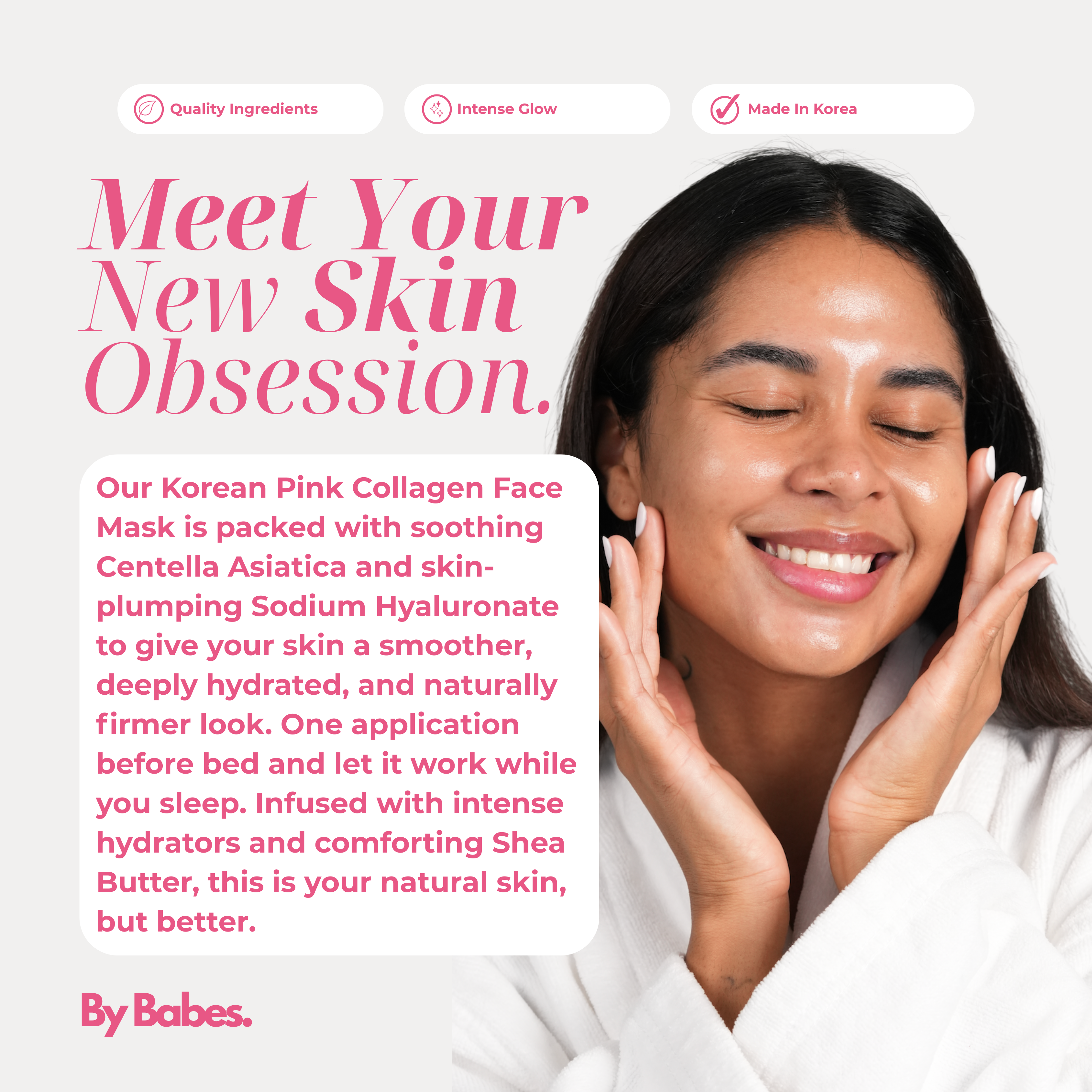 Korean Pink Collagen Face Masks