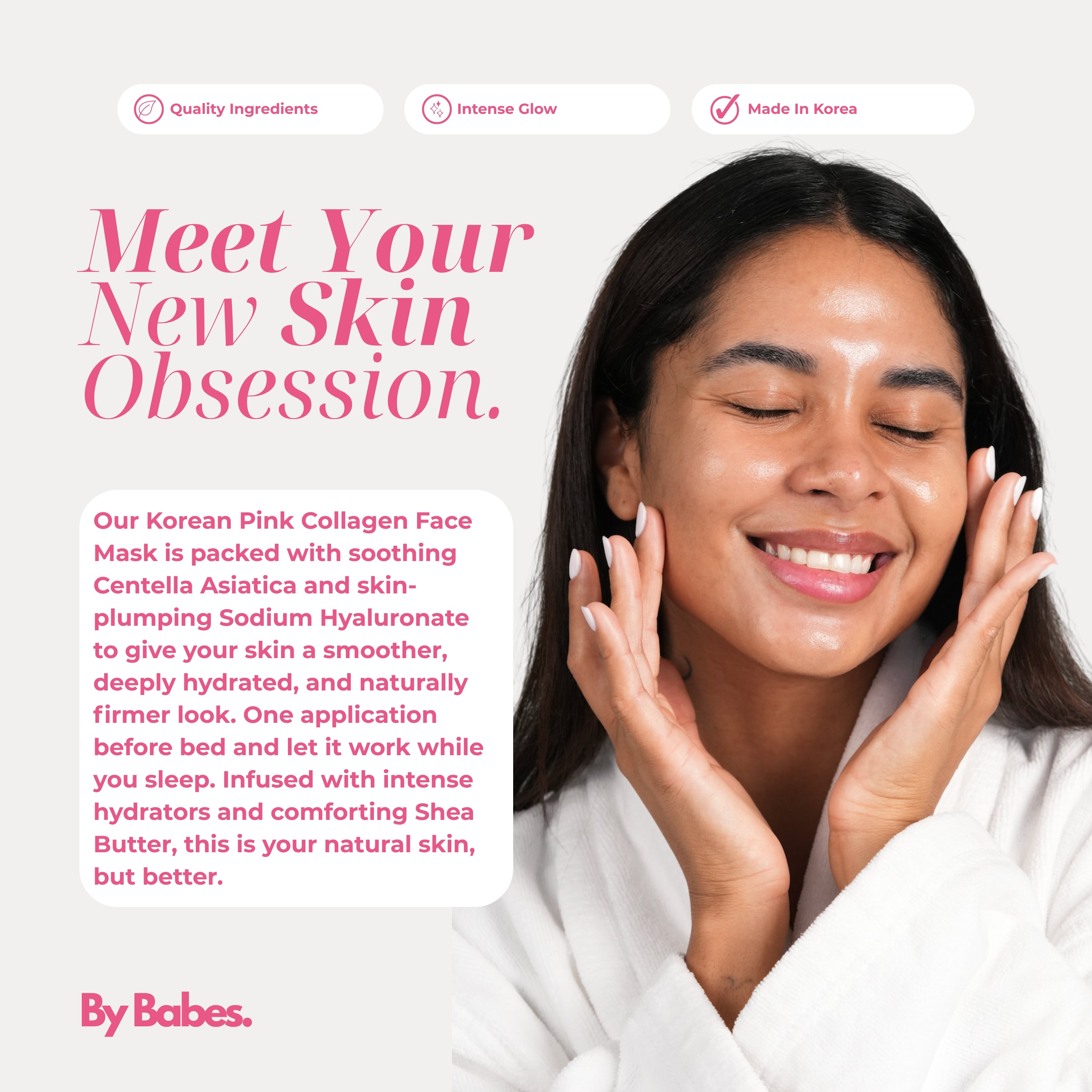 Korean Pink Collagen Face Masks